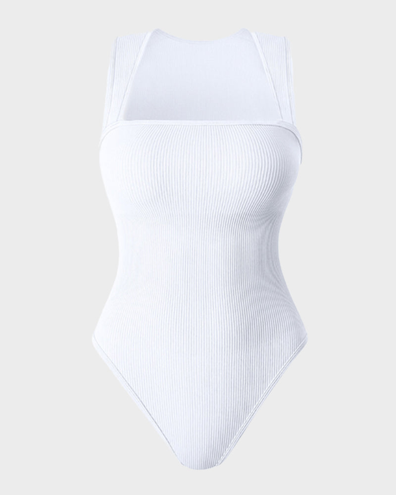 Sleeveless Tummy-Control Tank Bodysuit