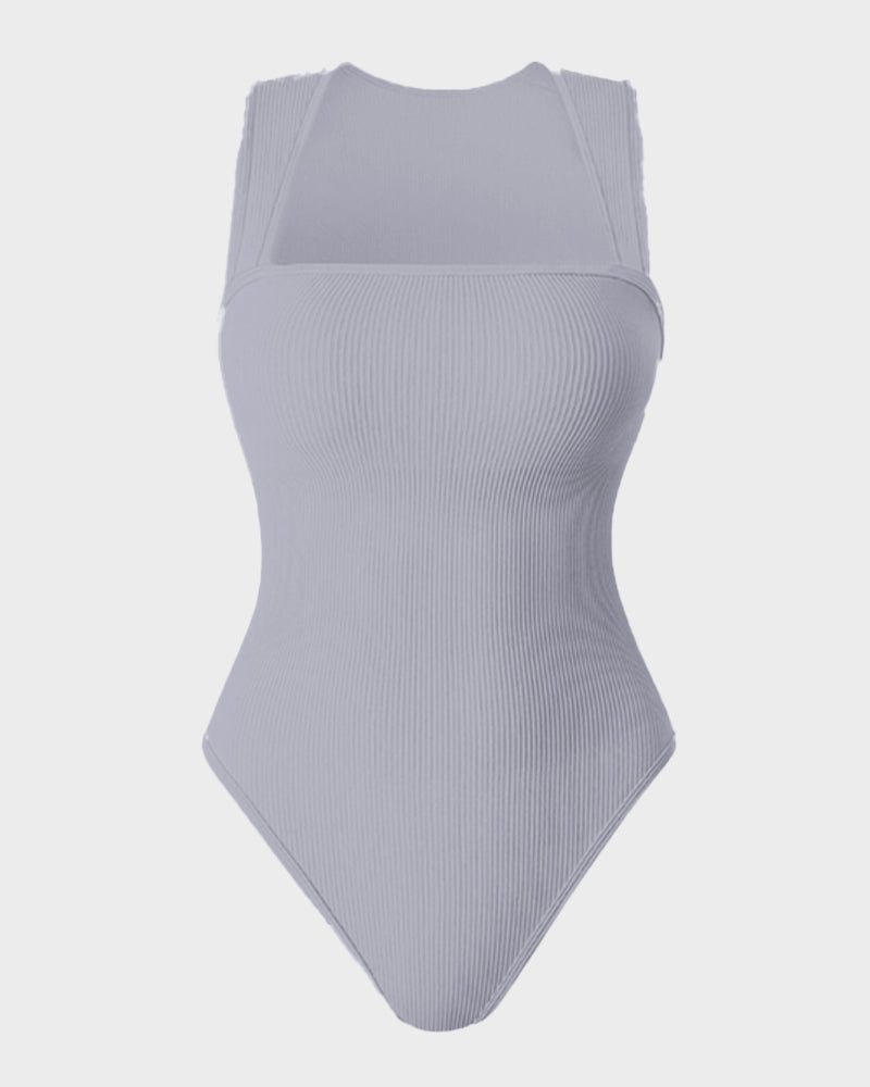 Sleeveless Tummy-Control Tank Bodysuit