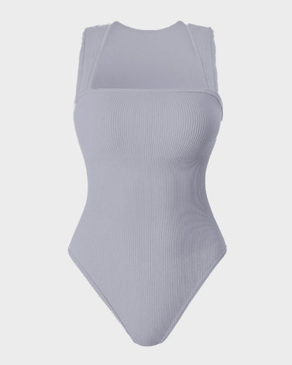 Sleeveless Tummy-Control Tank Bodysuit