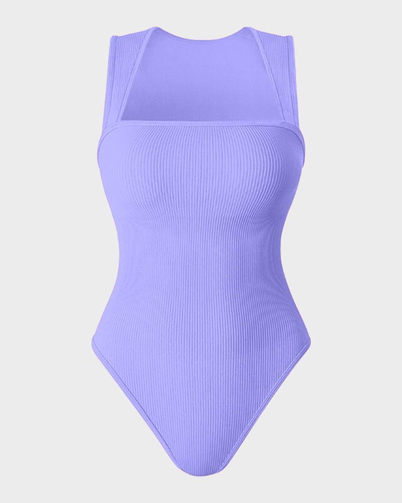 Sleeveless Tummy-Control Tank Bodysuit