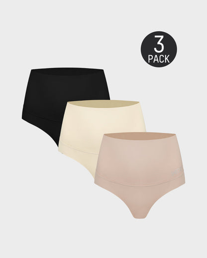 High-Rise Seamless Thong Panty — 3-Pack