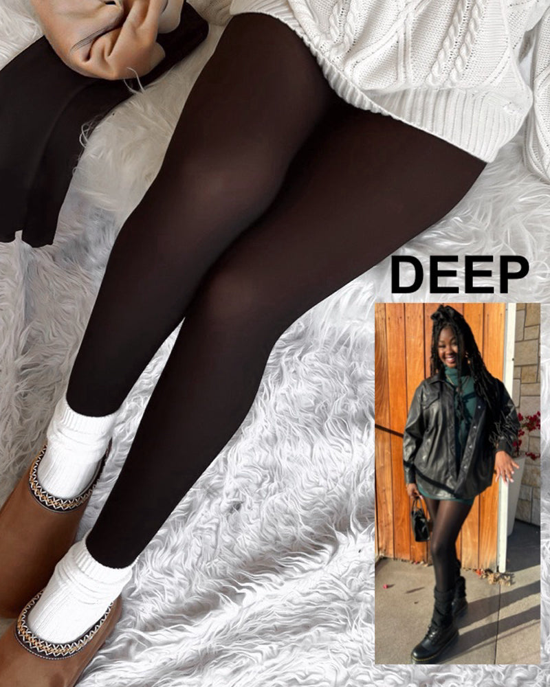 Collants Transparents Doublés Polaire