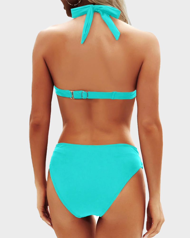 Vintage Bikini-Set mit Neckholder
