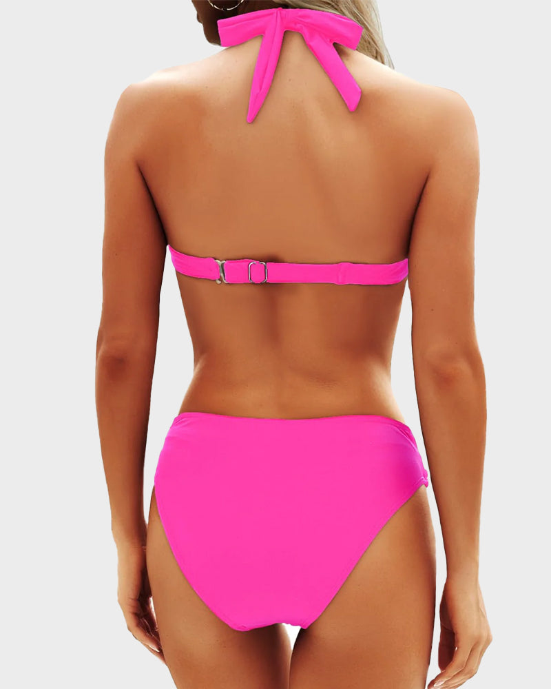 Vintage Bikini-Set mit Neckholder