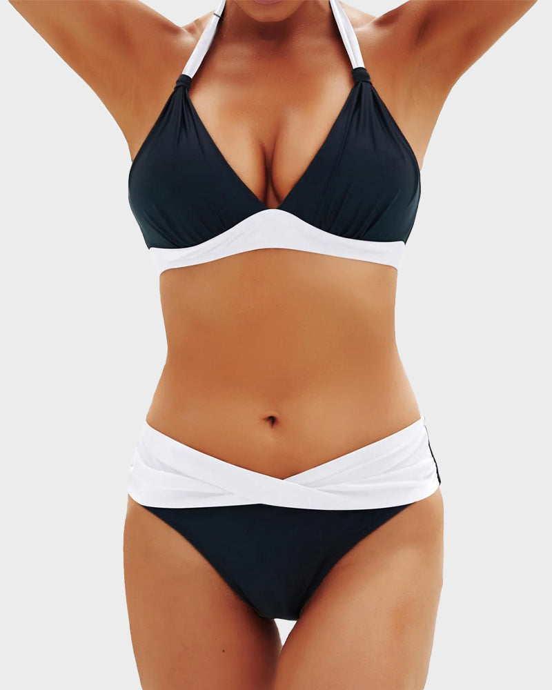 Vintage Bikini-Set mit Neckholder