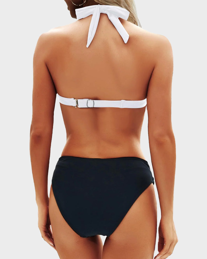 Vintage Bikini-Set mit Neckholder