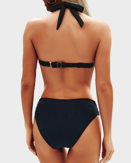 Vintage Bikini-Set mit Neckholder