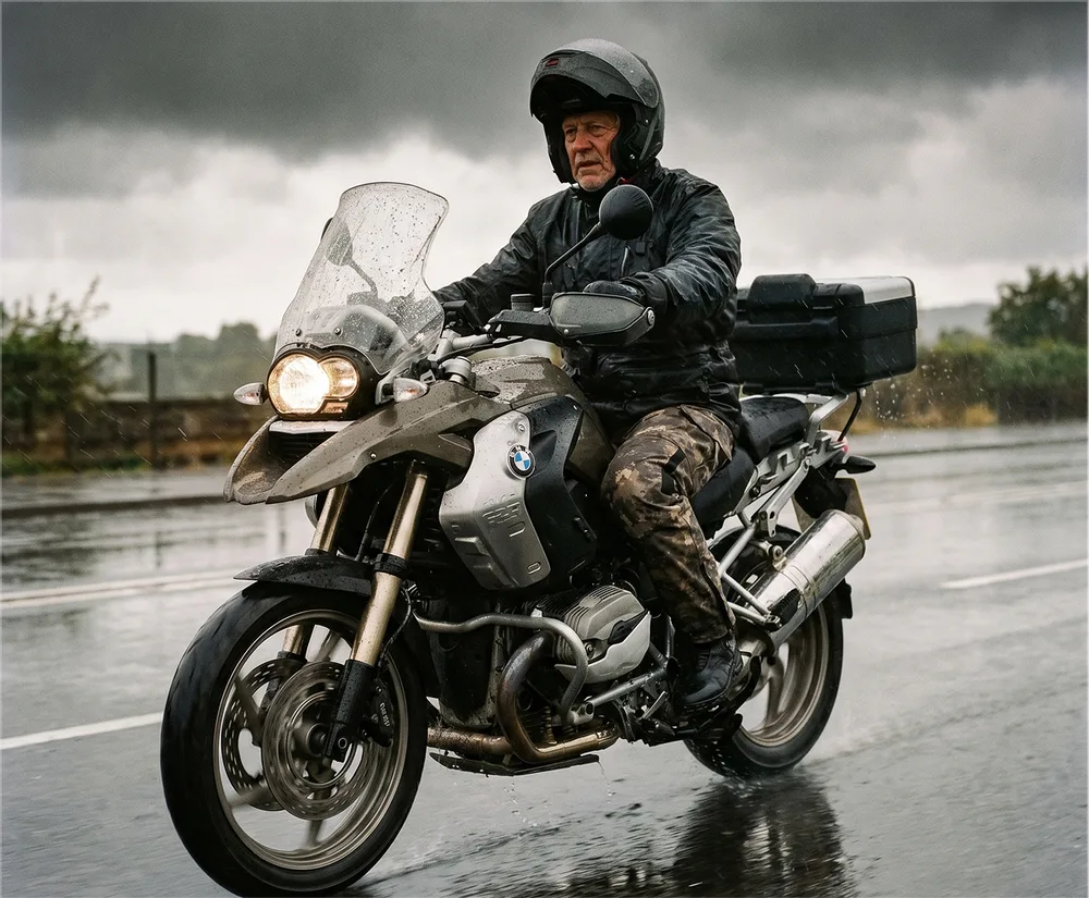 Riding in the rain